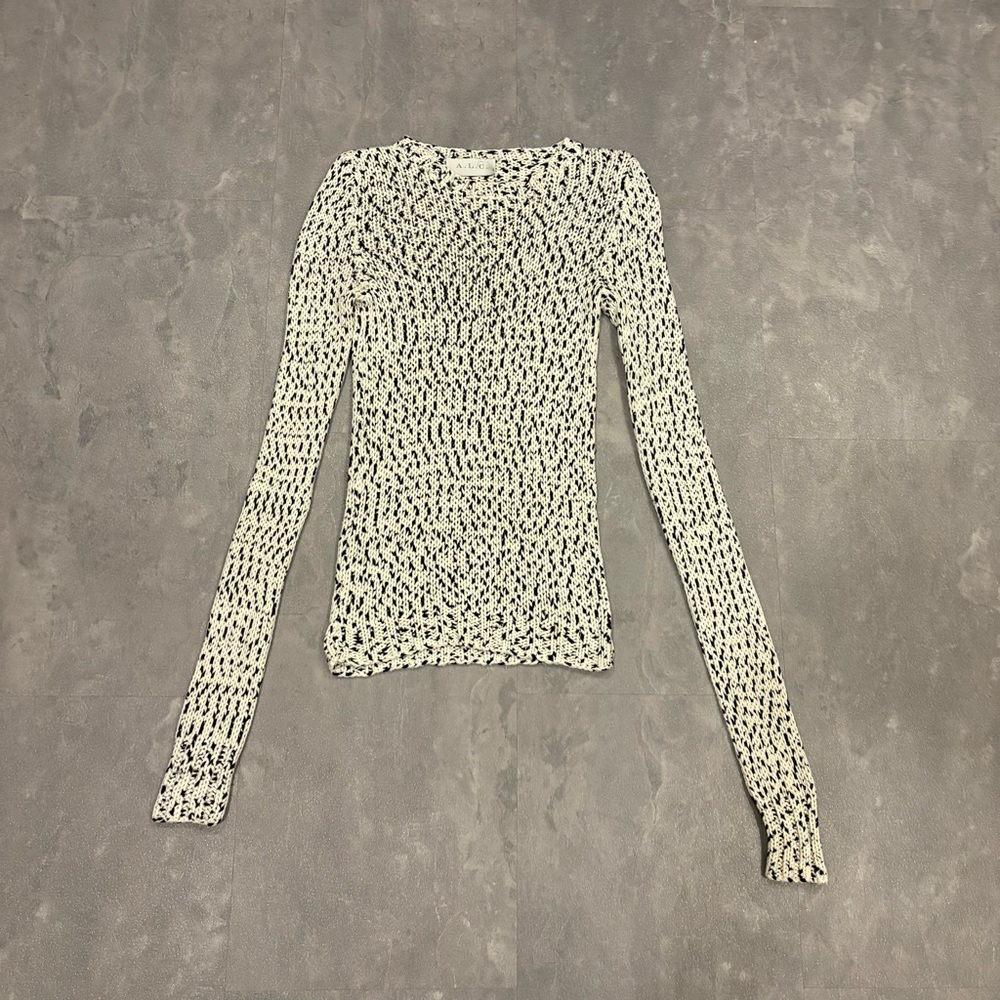 ALC Crochet Long Sleeve Top Silk Cashmere Size Medium - Picture 1 of 7